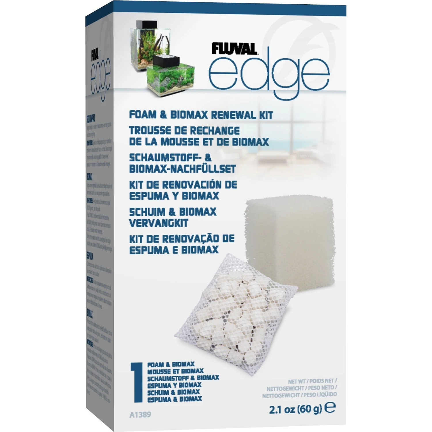 Fluval Edge Foam & Biomax Renewal Kit 3 Fluval Edge Foam & Biomax Renewal Kit