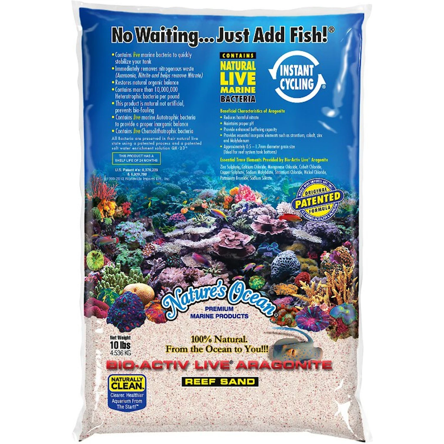 Nature's Ocean Bio-Activ Live Aragonite Saltwater Aquarium Sand, Samoa Pink, 10-lb Bag 3 Nature's Ocean Bio-Activ Live Aragonite Saltwater Aquarium Sand, Samoa Pink, 10-lb Bag