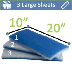 InTank Aquarium, Pond & Terrarium Double Bonded Poly Filter Floss Pads, 3 Count -Fish Products 141456 PT3. AC SS1800 V1539696425