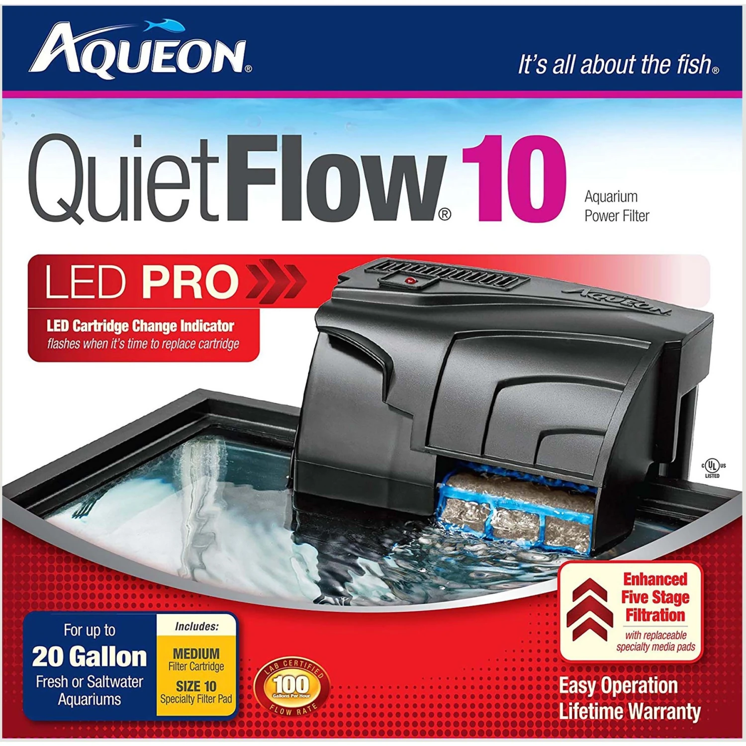Aqueon LED Fish Aquarium Starter Kit, 10-gal 11 Aqueon LED Fish Aquarium Starter Kit, 10-gal - Image 9