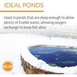 K&H Pet Products Thermo-Pond Perfect Climate Deluxe Pond Deicer -Fish Products 164037 PT8. AC SS1800 V1624633472