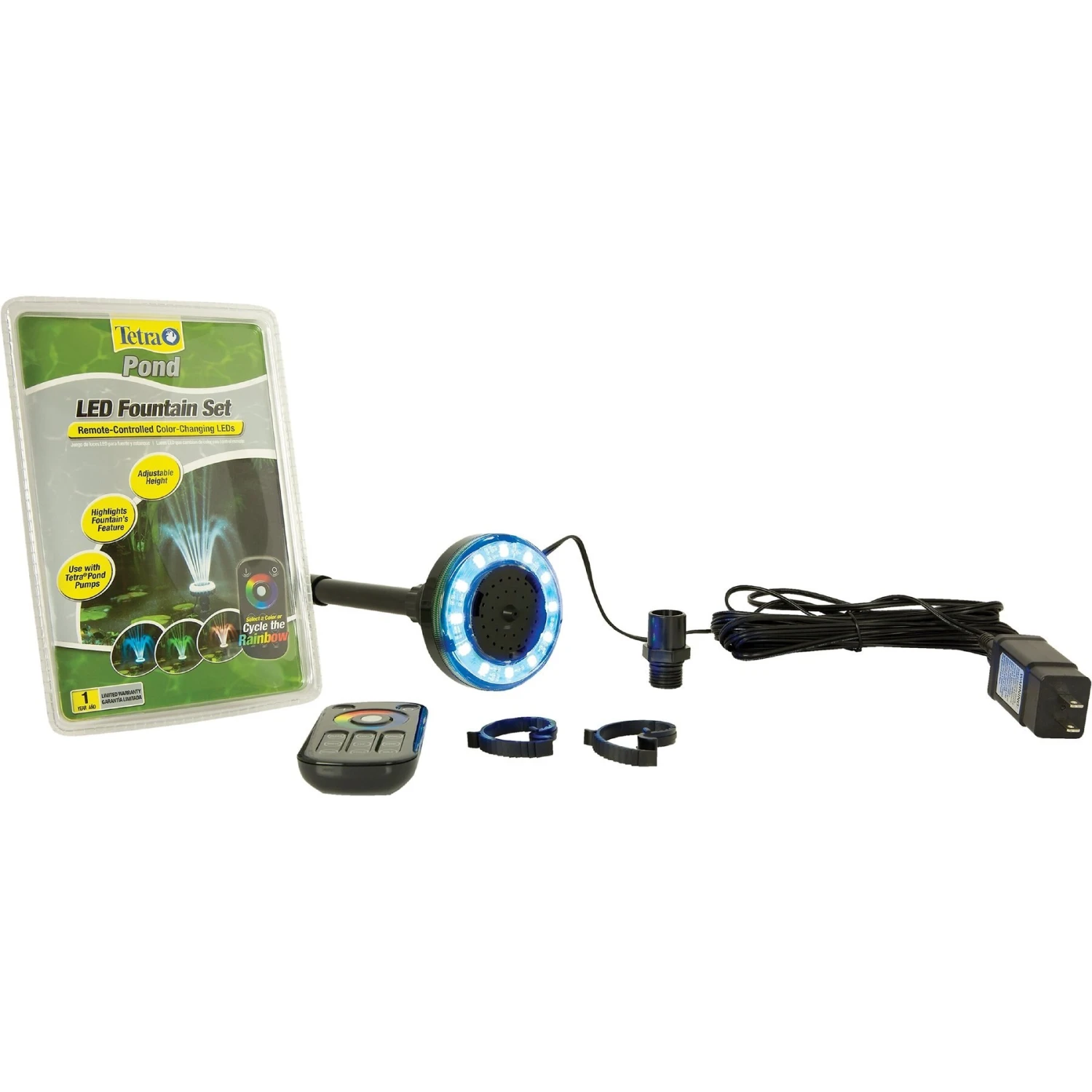 Tetra Remote-Controlled Color-Changing LED Pond Fountain Set 5 Tetra Remote-Controlled Color-Changing LED Pond Fountain Set - Image 3