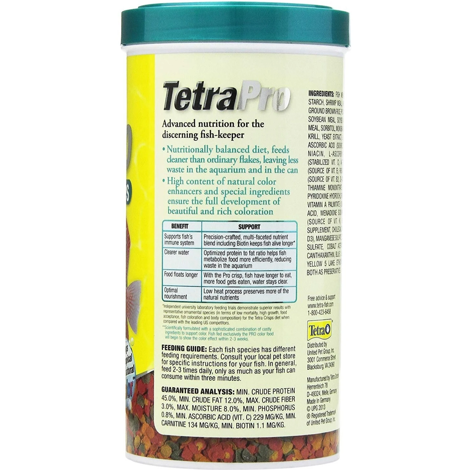 Tetra TetraPro Tropical Fish Color Crisps Fish Food 3 Tetra TetraPro Tropical Fish Color Crisps Fish Food - Image 2