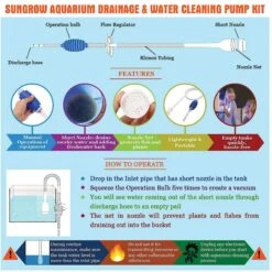 SunGrow Aquarium Siphon Vacuum Cleaner, Gravel Cleaning Tool For Fish & Turtle Tank -Fish Products 179558 PT2. AC SS1800 V1561406518