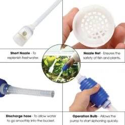 SunGrow Aquarium Siphon Vacuum Cleaner, Gravel Cleaning Tool For Fish & Turtle Tank -Fish Products 179558 PT3. AC SS1800 V1561406521