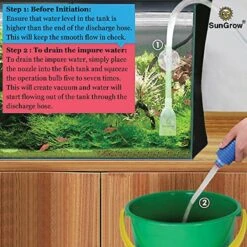 SunGrow Aquarium Siphon Vacuum Cleaner, Gravel Cleaning Tool For Fish & Turtle Tank -Fish Products 179558 PT5. AC SS1800 V1561406521