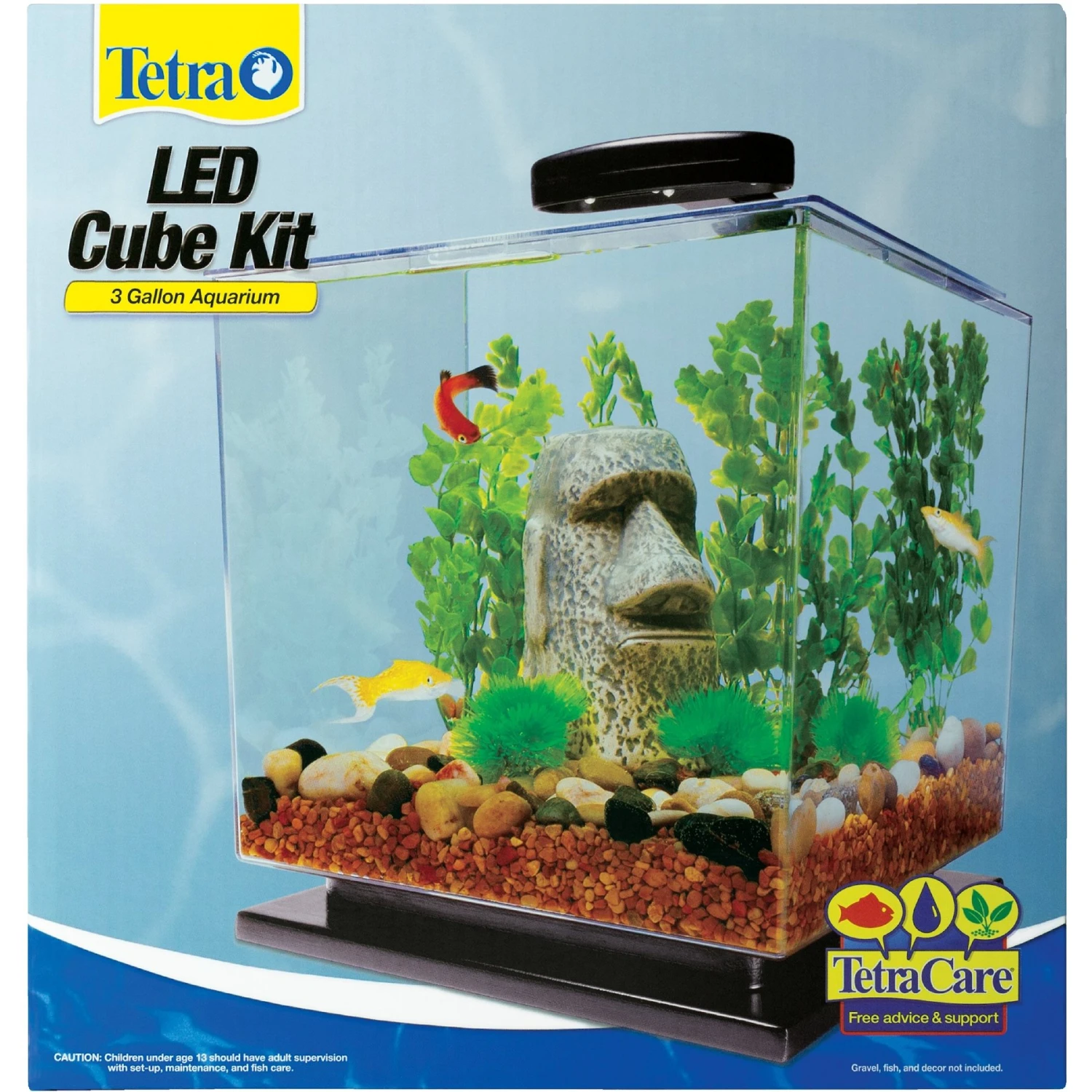 Tetra LED Cube Kit Fish Aquarium, 3-gal 3 Tetra LED Cube Kit Fish Aquarium, 3-gal