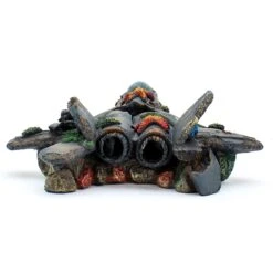 Penn-Plax Fighter Jet Wreck Aquarium Ornament -Fish Products 198286 PT3. AC SS1800 V1644022343
