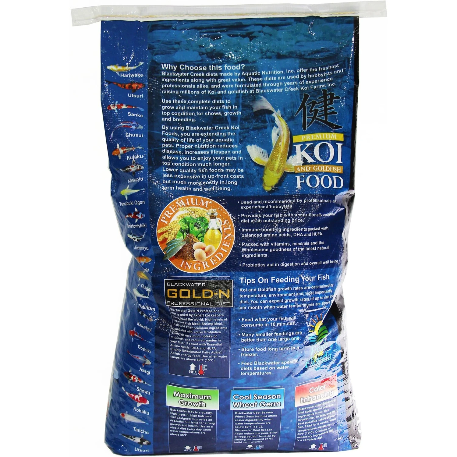 Blackwater Premium Koi And Goldfish Food Cool Season Medium Pellet Fish Food, 40-lb Bag 4 Blackwater Premium Koi And Goldfish Food Cool Season Medium Pellet Fish Food, 40-lb Bag - Image 2