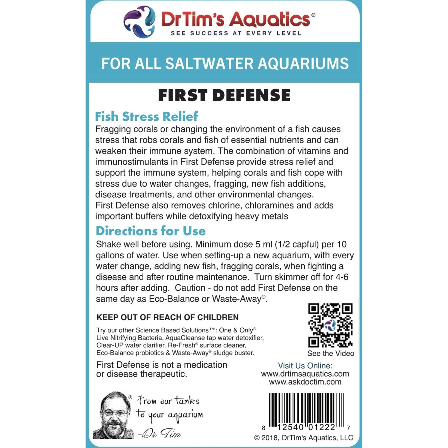 Dr. Tim's Aquatics First Defense Saltwater Aquarium Cleaner 5 Dr. Tim's Aquatics First Defense Saltwater Aquarium Cleaner - Image 3