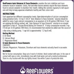 Reeflowers Ionic Balancer & Trace Elements D Aquarium Water Treatment -Fish Products 238518 PT2. AC SS1800 V1616518925