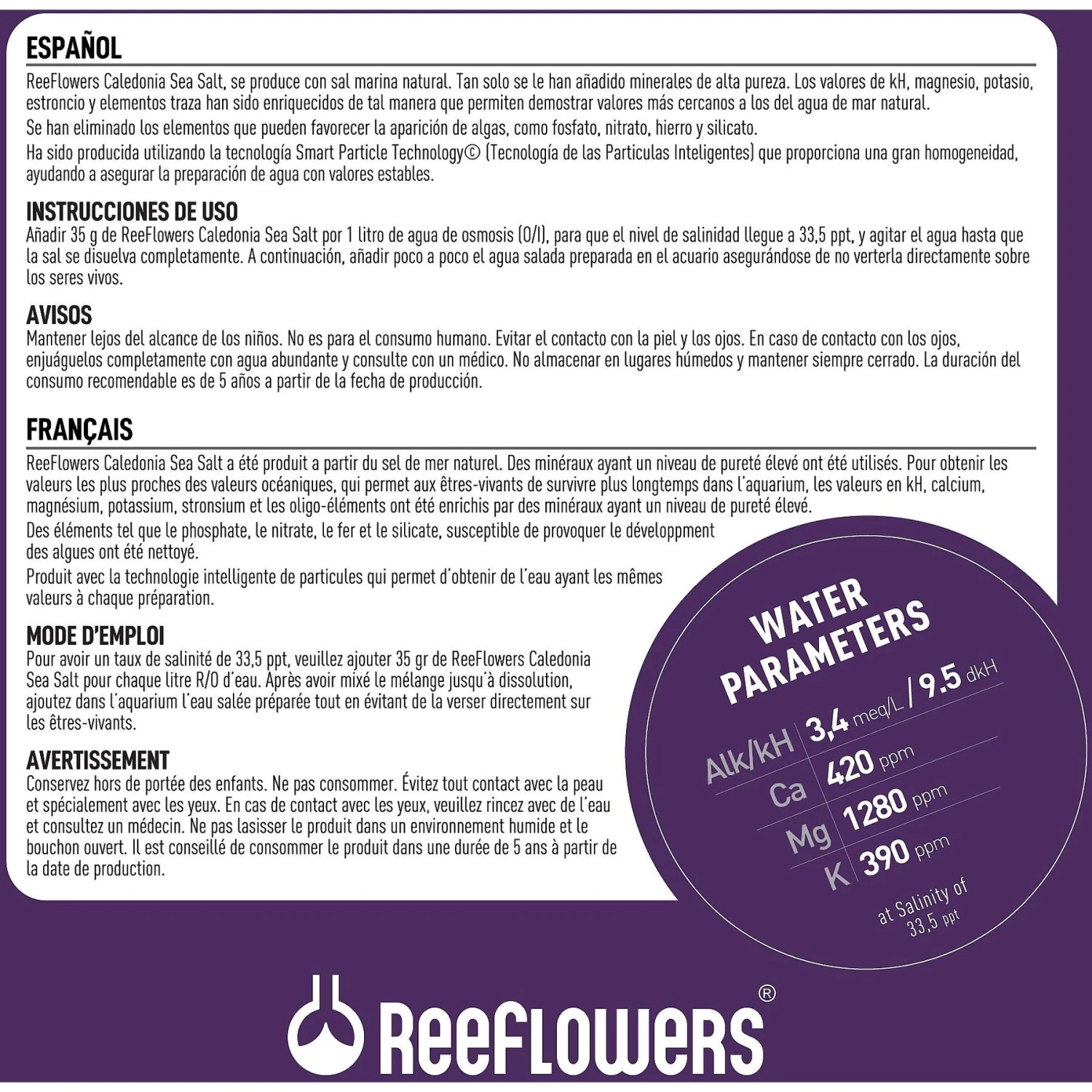 Reeflowers Caledonia Aquarium Sea Salt 6 Reeflowers Caledonia Aquarium Sea Salt - Image 4