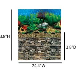 Penn-Plax Shale Wall/Hawaii Blue Double Aquarium Background -Fish Products 239741 PT3. AC SS1800 V1643914903