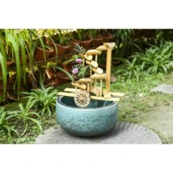 Lifegard Aquatics Bamboo Money Fish Aquarium Fountain & Plant Holder -Fish Products 266086 PT2. AC SS1800 V1611272514