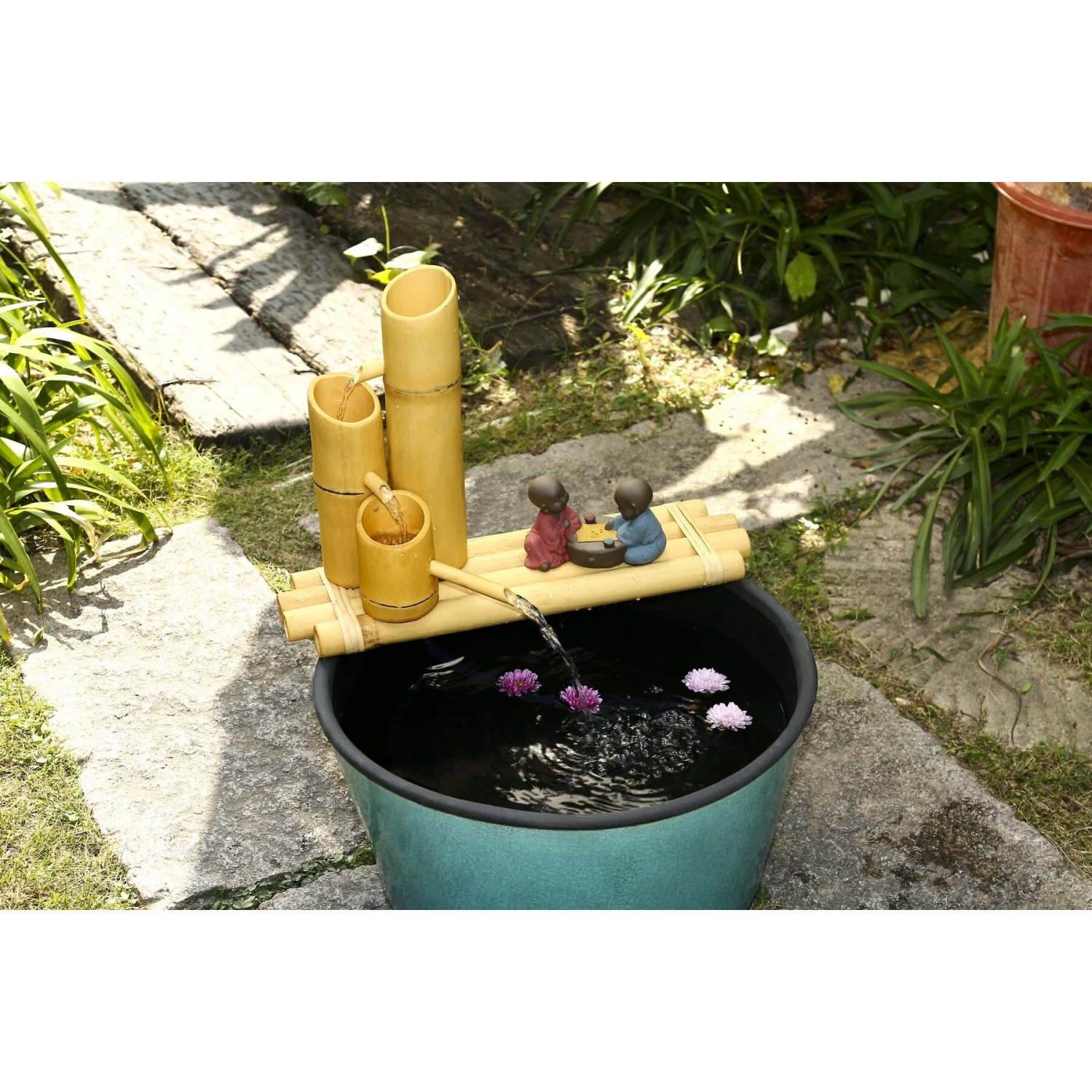 Lifegard Aquatics Bamboo 3-Tier Fish Aquarium Fountain & Quiet One Pump 4 Lifegard Aquatics Bamboo 3-Tier Fish Aquarium Fountain & Quiet One Pump - Image 2