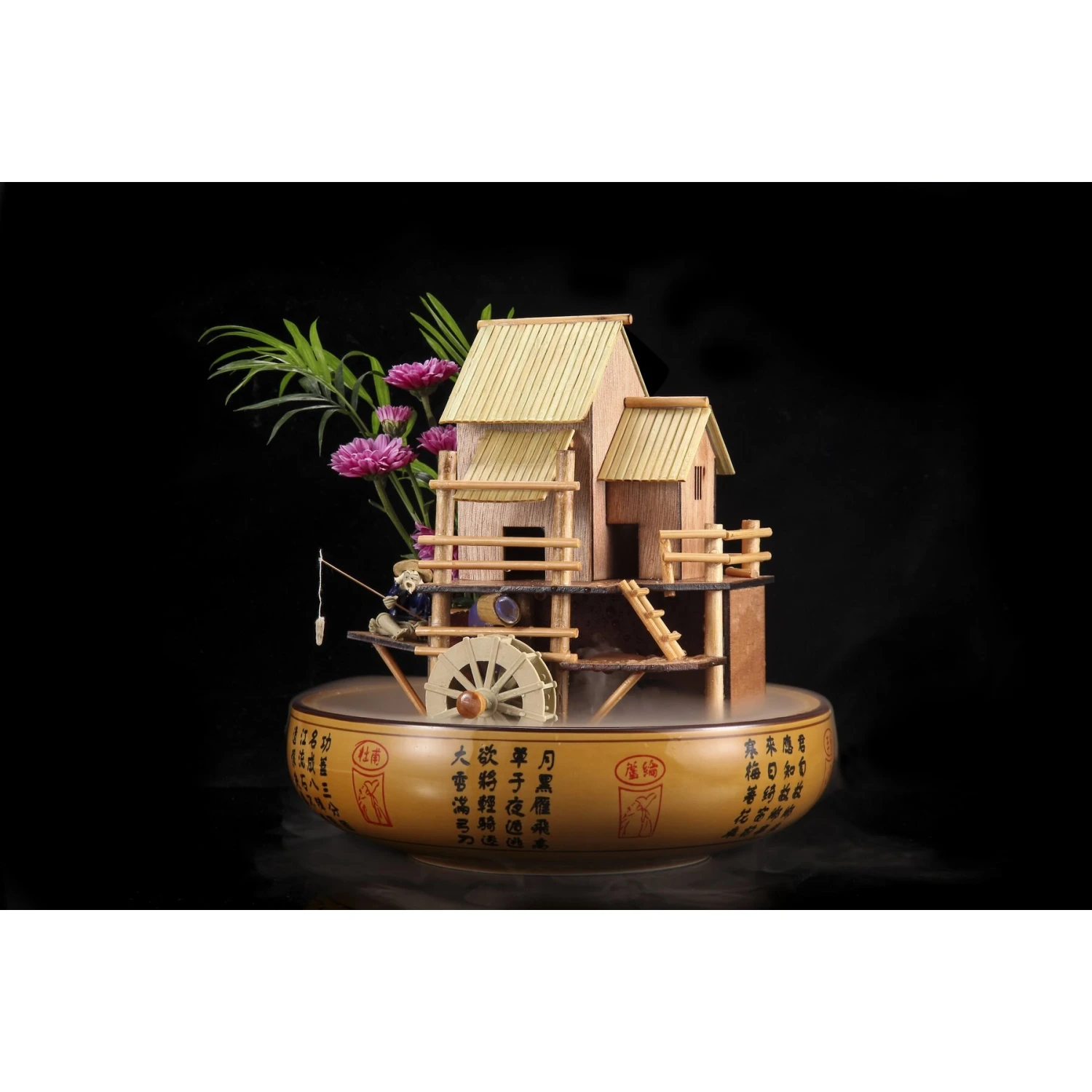 Lifegard Aquatics Decorative Pot Bamboo House Fish Aquarium Fountain & Quiet One Pump 4 Lifegard Aquatics Decorative Pot Bamboo House Fish Aquarium Fountain & Quiet One Pump - Image 2