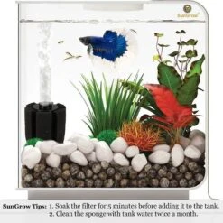 SunGrow Betta Fish & Turtle Sponge Small Aquarium Tank Water System Filter -Fish Products 288090 PT3. AC SS1800 V1618349514
