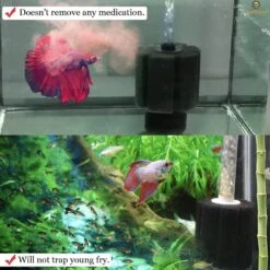 SunGrow Betta Fish & Turtle Sponge Small Aquarium Tank Water System Filter -Fish Products 288090 PT4. AC SS1800 V1618349513