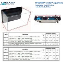 Lifegard Aquatics Crystal Aquarium With Back Filter 13 Lifegard Aquatics Crystal Aquarium With Back Filter -Fish Products 291869 PT5. AC SS1800 V1621632213