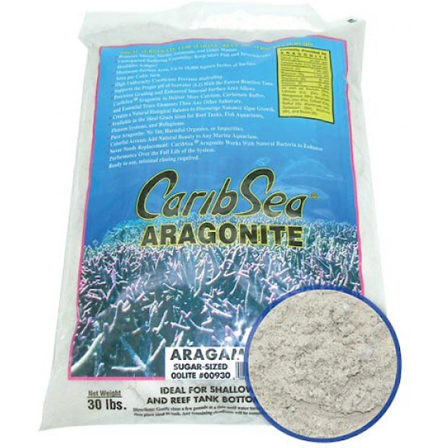 CaribSea Aragamax Sugar-Sized Aquarium Sand, 30-lb Bag 3 CaribSea Aragamax Sugar-Sized Aquarium Sand, 30-lb Bag