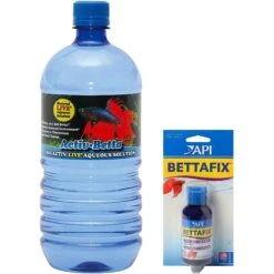 Activ-Betta Bio-Activ Live Aqueous Solution Betta Water, 33.8-oz Bottle & API Bettafix Antibacterial & Antifungal Betta Fish Infection Remedy