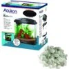 Aqueon LED MiniBow SmartClean Fish Aquarium Kit & Galapagos Aquarium Sea Glass, 4-lb Bag