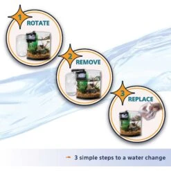 Aqueon LED MiniBow SmartClean Fish Aquarium Kit & Galapagos Aquarium Sea Glass, 4-lb Bag -Fish Products 301784 PT3. AC SS1800 V1622821362