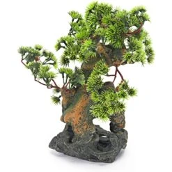 Penn-Plax Bonsai Tree On Rock Aquarium Ornament