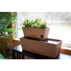 AquaSprouts Fountain Aquaponics Ecosystem Kit, Taupe, 6-gal -Fish Products 315385 PT3. AC SS1800 V1626394882