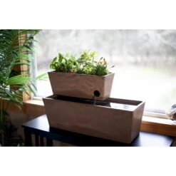 AquaSprouts Fountain Aquaponics Ecosystem Kit, Taupe, 6-gal -Fish Products 315385 PT7. AC SS1800 V1626389240