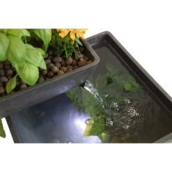 AquaSprouts Fountain Aquaponics Ecosystem Kit, Charcoal, 8-gal -Fish Products 315387 PT4. AC SS1800 V1626393443