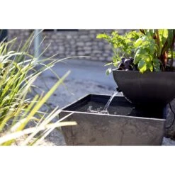 AquaSprouts Fountain Aquaponics Ecosystem Kit, Charcoal, 8-gal -Fish Products 315387 PT5. AC SS1800 V1626386821