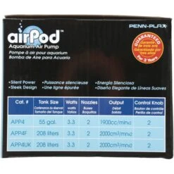 Penn-Plax Air-Pod Aquarium Air Pump -Fish Products 331048 PT5. AC SS1800 V1668105780