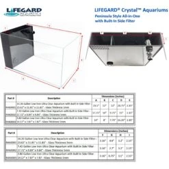 Lifegard Aquatics Peninsula Style Chrystal Fish Aquarium Kit -Fish Products 367052 PT4. AC SS1800 V1645195305