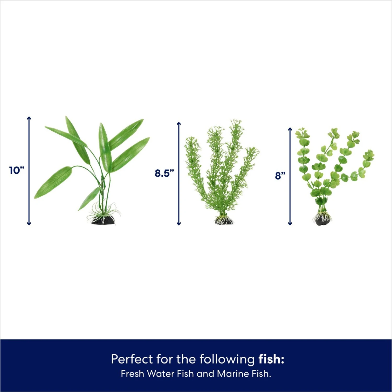 Frisco Plastic Aquarium Plant Set 4 Frisco Plastic Aquarium Plant Set - Image 2