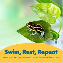 SunGrow African Dwarf Frog & Betta Bed Leaf Hammock With Suction Cups Fish Sleeping Pad Tank & Aquarium Plastic Plants, 3 Count -Fish Products 538350 PT2. AC SS1800 V1691673776