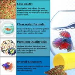 SunGrow High Protein Betta & Goldfish Floating Food Pellets Food, 0.95-oz Bag 13 SunGrow High Protein Betta & Goldfish Floating Food Pellets Food, 0.95-oz Bag -Fish Products 557910 PT4. AC SS1800 V1658217288
