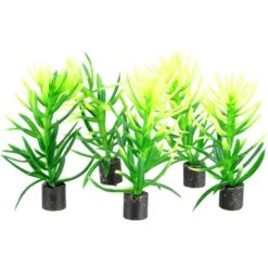 Underwater Treasures Mini Plant Green Bush Fish Ornament, 5 Count
