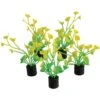 Underwater Treasures Mini Plant Yellow & Green Fish Ornament, 2-in, 5 Count