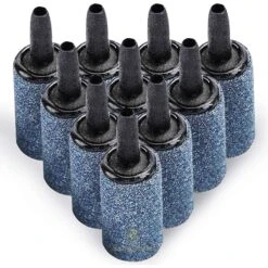 SunGrow Betta Aquarium Bubbler, Air Stone Aerator For Hydroponics & Aquaponic Fish Tank, 10 Count