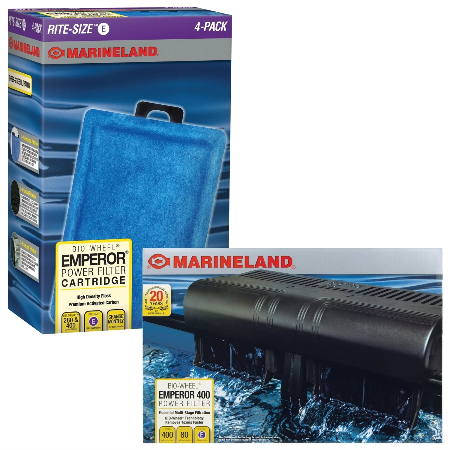 Marineland Bio-Wheel Emperor Rite-Size E Filter Cartridge & Marineland Bio-Wheel Emperor 400 Aquarium Power Filter 3 Marineland Bio-Wheel Emperor Rite-Size E Filter Cartridge & Marineland Bio-Wheel Emperor 400 Aquarium Power Filter