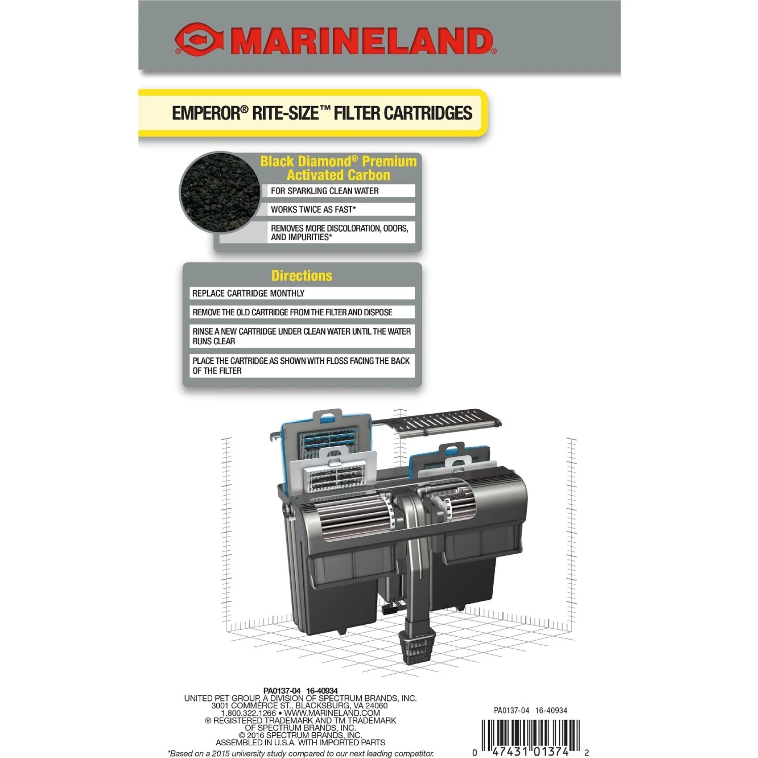 Marineland Bio-Wheel Emperor Rite-Size E Filter Cartridge & Marineland Bio-Wheel Emperor 400 Aquarium Power Filter 6 Marineland Bio-Wheel Emperor Rite-Size E Filter Cartridge & Marineland Bio-Wheel Emperor 400 Aquarium Power Filter - Image 4