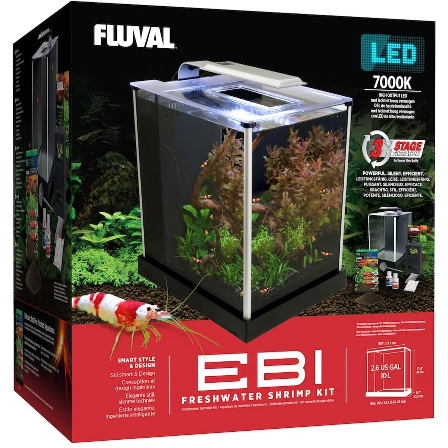 Fluval EBI Shrimp Aquarium Kit, 2.6-gal 3 Fluval EBI Shrimp Aquarium Kit, 2.6-gal