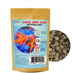 SunGrow Growth Supplement For Freshwater Aquarium Bottom Feeders & Cherry Shrimp Food, 1.75-oz Bag