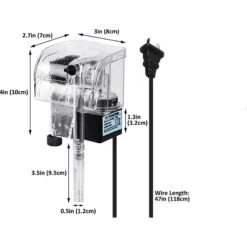 SunGrow Hang On Back Aquarium HOB Filter For Small Turtle & Betta Fish Tank Maintenance 11 SunGrow Hang On Back Aquarium HOB Filter For Small Turtle & Betta Fish Tank Maintenance -Fish Products 699694 PT4. AC SS1800 V1668197022