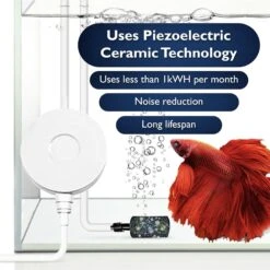 SunGrow Betta Aquarium Small Quiet Air Pump Set With Fish Tank Air Stone Bubbler Aerator -Fish Products 699710 PT2. AC SS1800 V1668201520