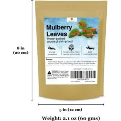 SunGrow Dried Mulberry Leaves Growth Supplement For Freshwater Aquarium Snail & Cherry Shrimp Food -Fish Products 712942 PT3. AC SS1800 V1688419071