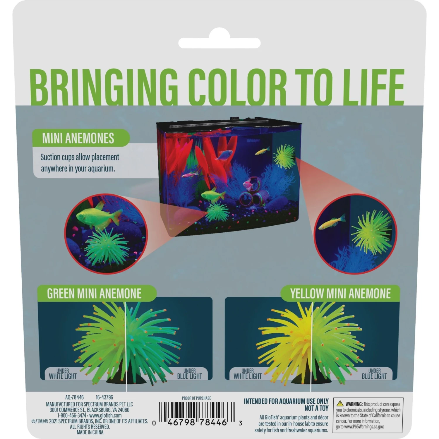 GloFish Mini Anemone Aquarium Ornament, 2 Count 4 GloFish Mini Anemone Aquarium Ornament, 2 Count - Image 2
