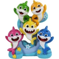 Penn-Plax Nickelodeon Baby Shark Family Aquarium Decoration, Small