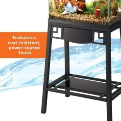 Aqueon Forge Metal Aquarium Stand, Black & Brown -Fish Products 740702 PT2. AC SS1800 V1672930551
